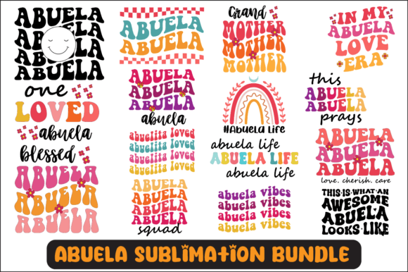 Abuela Svg Sublimation Design Bundle for Crafts and Graphics