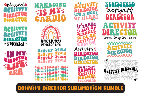 Activity Director Svg Sublimation Bundle for Crafts and Graphics