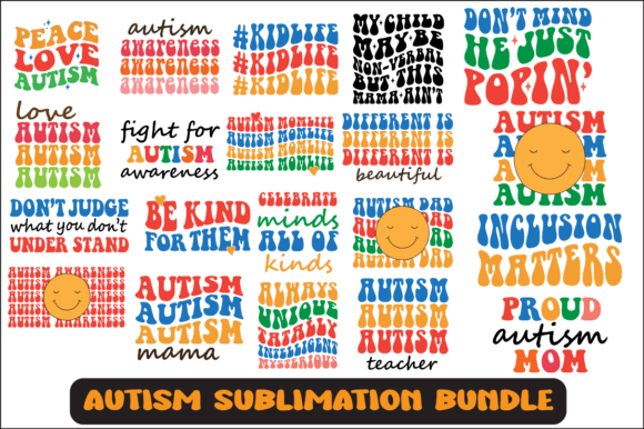 Autism Svg Sublimation Design Bundle for Crafts and Graphics
