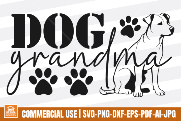 Dog Grandma SVG Graphics for Crafts and Content Publishing