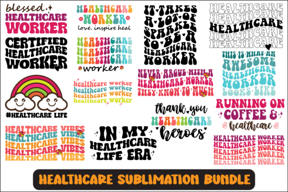Healthcare SVG Sublimation Design Bundle for Crafts