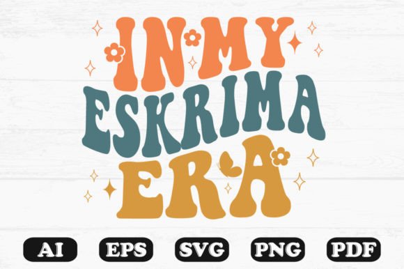 In My Eskimo Era Retro Wavy Svg T-shirt for Graphics and Crafts