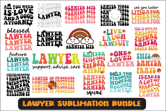 Lawyer Svg Sublimation Design Bundle for Crafts and Graphics