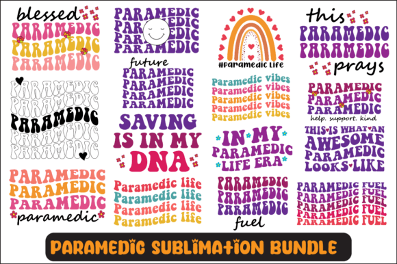 Paramedic Svg Sublimation Design Bundle for Crafts and Graphics