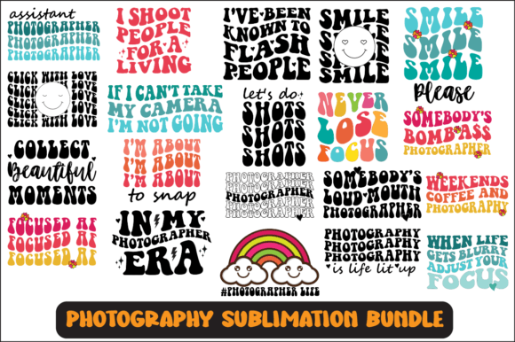 Photography Sublimation Design Bundle for Graphics and Crafts