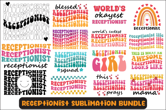 Receptionist Svg Sublimation Bundle for Crafts and Graphics