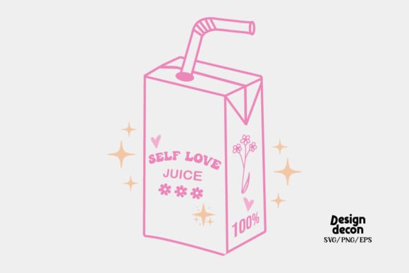 Self Love Juice Quote Retro Pink Svg Graphics for Crafts