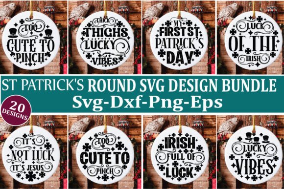St Patrick s Round Sign SVG Bundle Quote Review