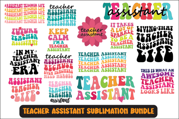 Teacher Assistant SVG BUNDLE for Crafts and Graphics